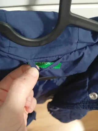 Abrigo Benetton niña azul talla XL 10 años