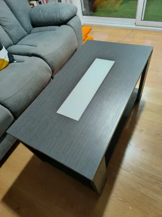 Mesa de centro elevable gris