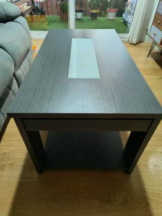 Mesa de centro elevable gris