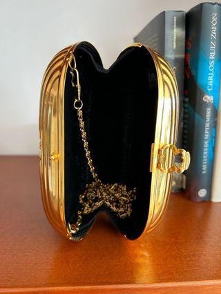 Bolso de fiesta dorado mujer