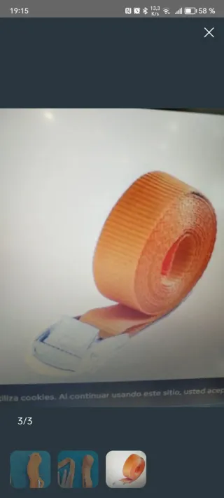 Correa eslinga naranja con tensor