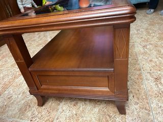 Mesa de centro madera y cristal