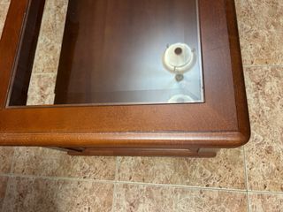 Mesa de centro madera y cristal