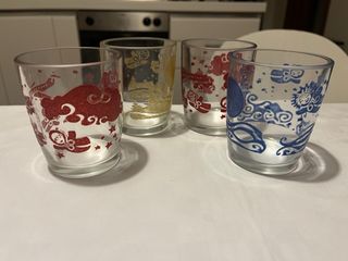 Bicchieri Nutella Natale Vetro Set 4