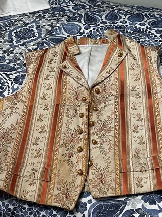 Chaleco Fallero Beige y Naranja