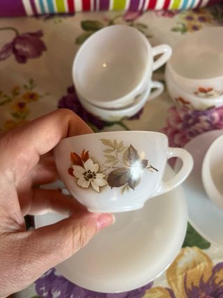 Set 6 tazas con platos