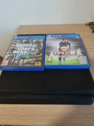 PS4 Slim 1TB Nero + 2 Giochi + Controller