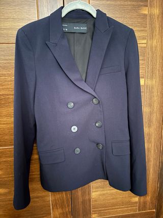 Chaqueta Azul Marino ZARA - Estilo Navy/Vintage