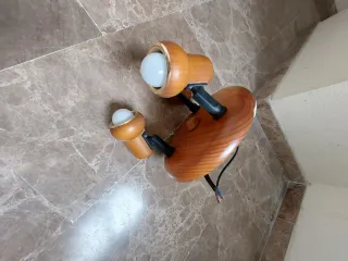 Lámpara de techo madera 3 focos