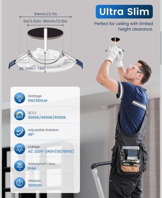 Faretti LED Incasso 6 Pezzi