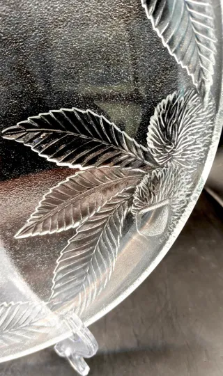 Plato Vintage Cristal Francés - Diseño Castañas
