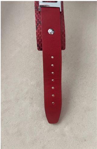 Pulsera D&G Piel Roja y Plateada