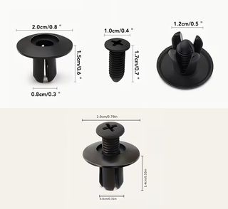 100pz Rivetti Plastica a Pressione Fissaggio