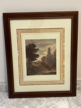 Cuadro paisaje tonos marrones