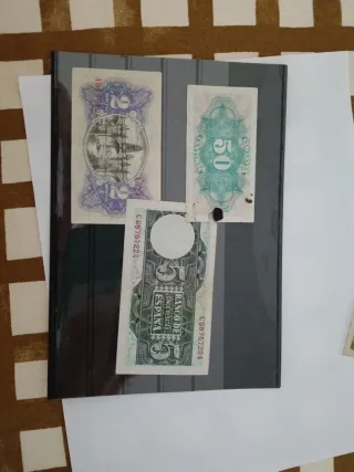 Billetes españoles antiguos circulados