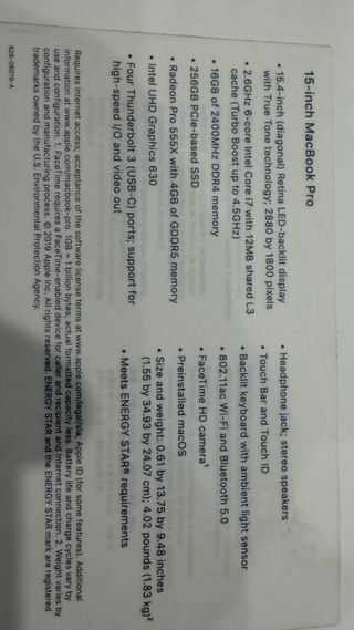 MacBook Pro 15 Touch Bar 2019 Plata