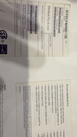 MacBook Pro 15 Touch Bar 2019 Plata