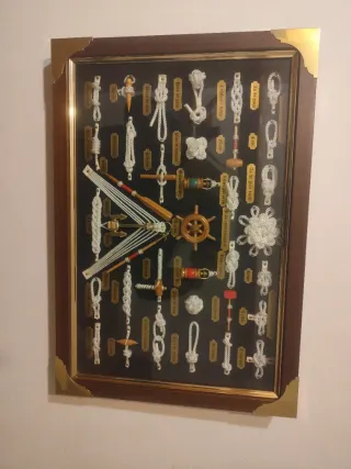 Cuadro Nudos Marineros Madera y Metal 45x30