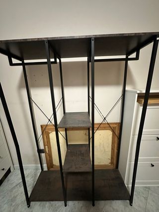 Scaffale metallo e legno