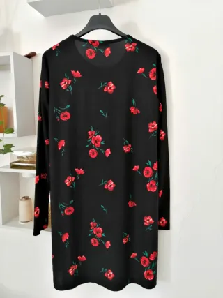 Abito corto Mango fiori rossi taglia S