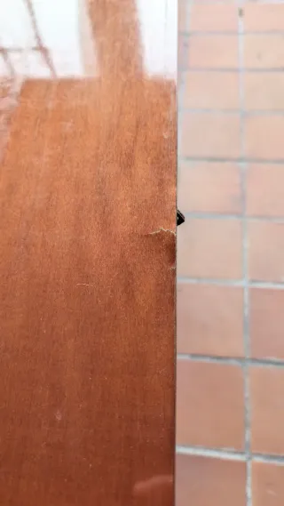 Mesa de comedor desplegable de madera