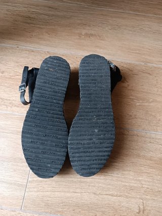 Sandali Pepe Jeans neri con zeppa