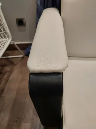 Silla de Oficina Ikea Piel Sintética Blanca