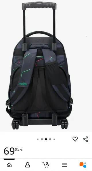 Mochila Totto Renglones Fractal con ruedas