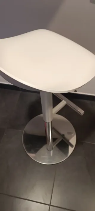 Taburete Alto Ikea Janinge Blanco/Plata