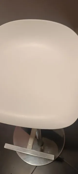 Taburete Alto Ikea Janinge Blanco/Plata