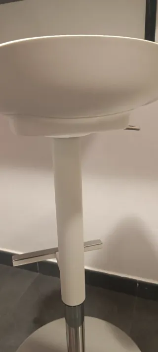 Taburete Alto Ikea Janinge Blanco/Plata