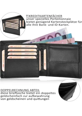 Cartera Marc Peter RFID Negra Nueva