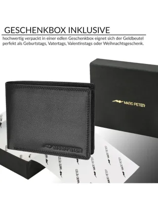 Cartera Marc Peter RFID Negra Nueva