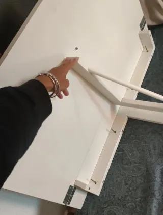 Mesa escritorio plegable blanca