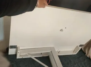 Mesa escritorio plegable blanca