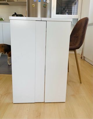 Mesa extensible blanca
