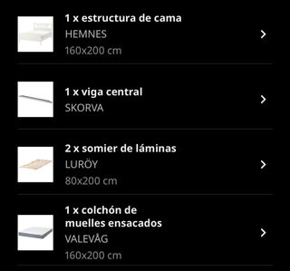 Cama Ikea Hemnes Blanca