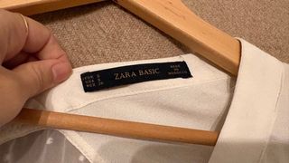 Camisa Zara Blanca Manga Transparente