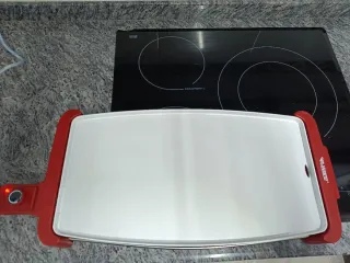 Plancha cocina eléctrica roja