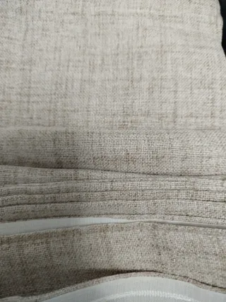 Set di 2 tende in lino beige