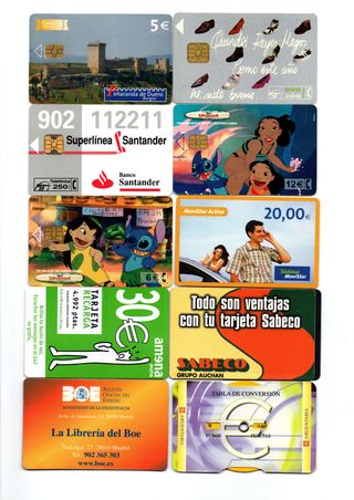 46 carte telefoniche Spagna e 3 funzionali