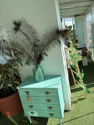 Cómoda azul vintage