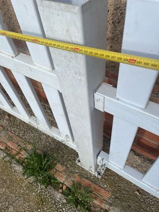 Vallas blancas para jardín o parcela camping