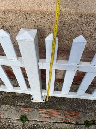 Vallas blancas para jardín o parcela camping