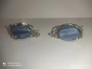 Pendientes Plata y Cianita Azul
