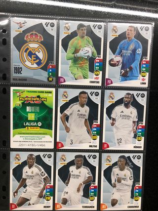 Lote 12 cromos Real Madrid Panini Adrenalyn 24/25