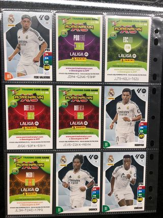 Lote 12 cromos Real Madrid Panini Adrenalyn 24/25
