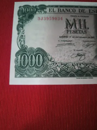 Billete 1000 pesetas 1971 Banco de España