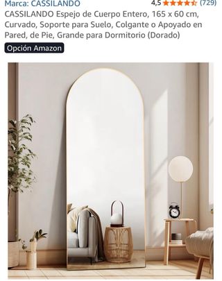 Espejo grade de pie y pared