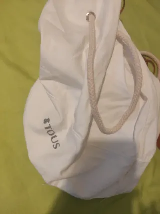 Mochila saco Tous blanca